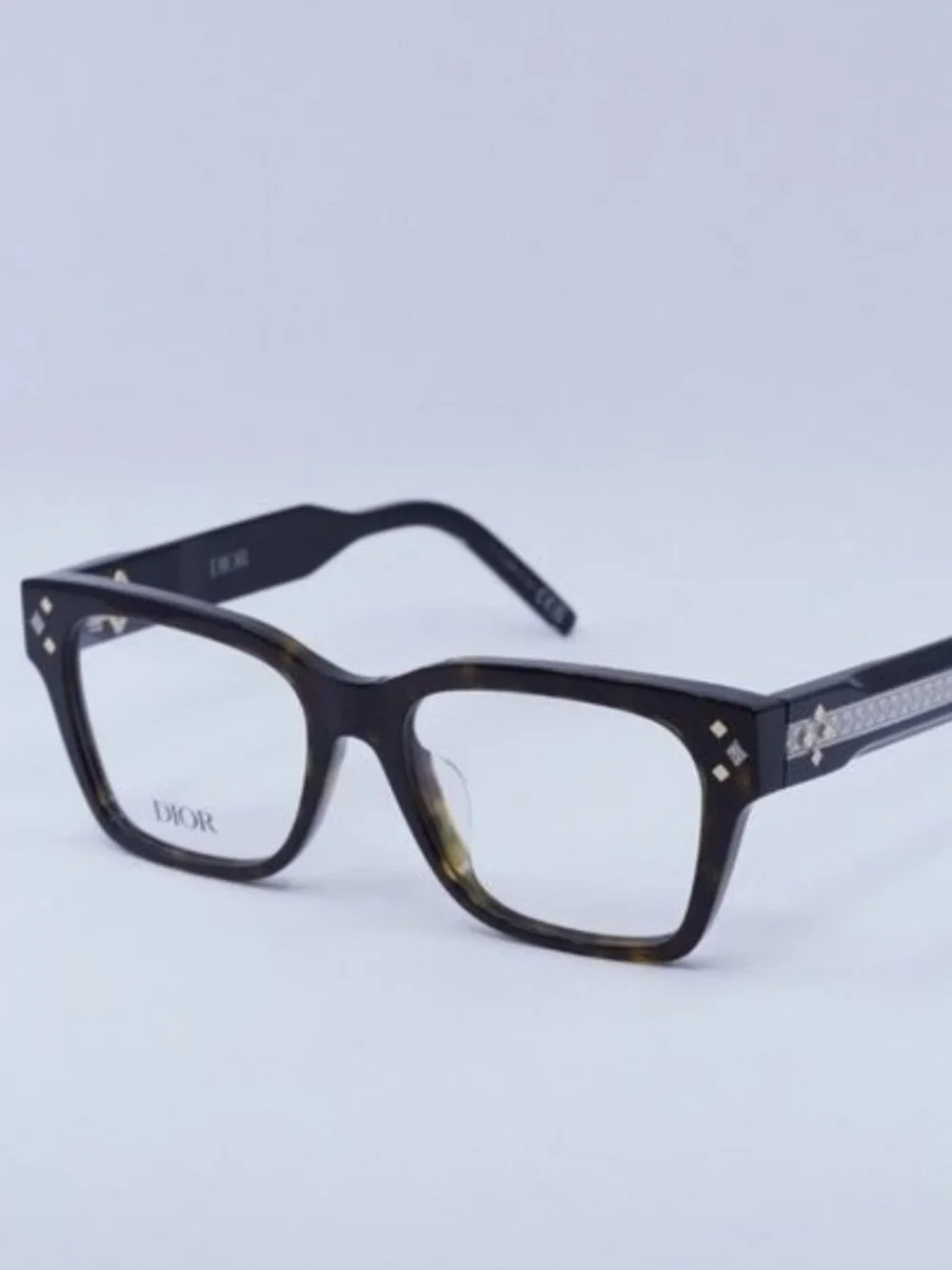 Dior CD DIAMONDO S1F 2000 Eyeglasses Havana 55mm Square Frame